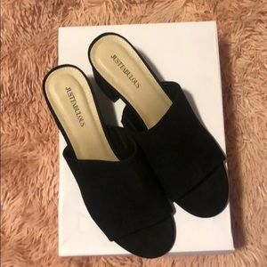 NIB Black Mule Sandals